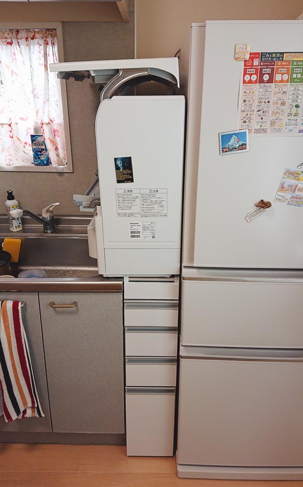 パナソニックタンク式食洗機を冷蔵庫とシンクの間に設置②